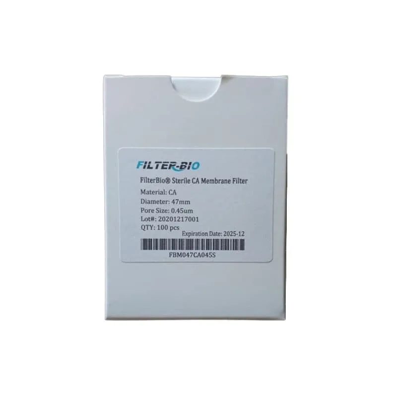 FILTERI-010 FilterBlo Sterile CA Membrane کاغذ صافی آزمایشگاهی ممبران سولوشن مدل CA قطر منفذ 0.45μm قطر غشا 47mm