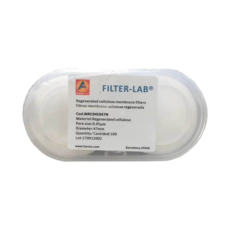 Regenerated Cellulose Membran filters Filter-Lab فیلتر غشایی سلولزی احیا شده برند فیلتر لب قطر47mm اندازه منافذ 0.45mm