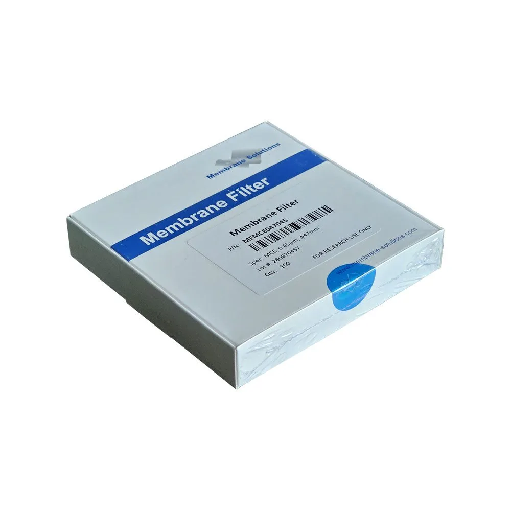 membrane filter MCE 0.45,47mm.1 فیلتر غشایی استر سلولز (MCE) 0.45 قطر 47 ممبران سولوشن