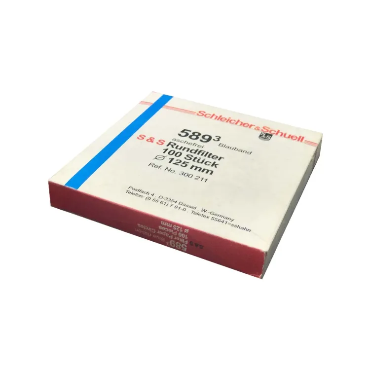 کاغذ صافی آزمایشگاهی اس اند اس قطر 125 میلی متر کد 3 589