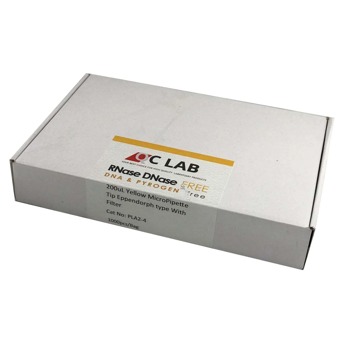 نوک سمپلر 200 لاندا RNase DNase FREE فیلتردار برند QC