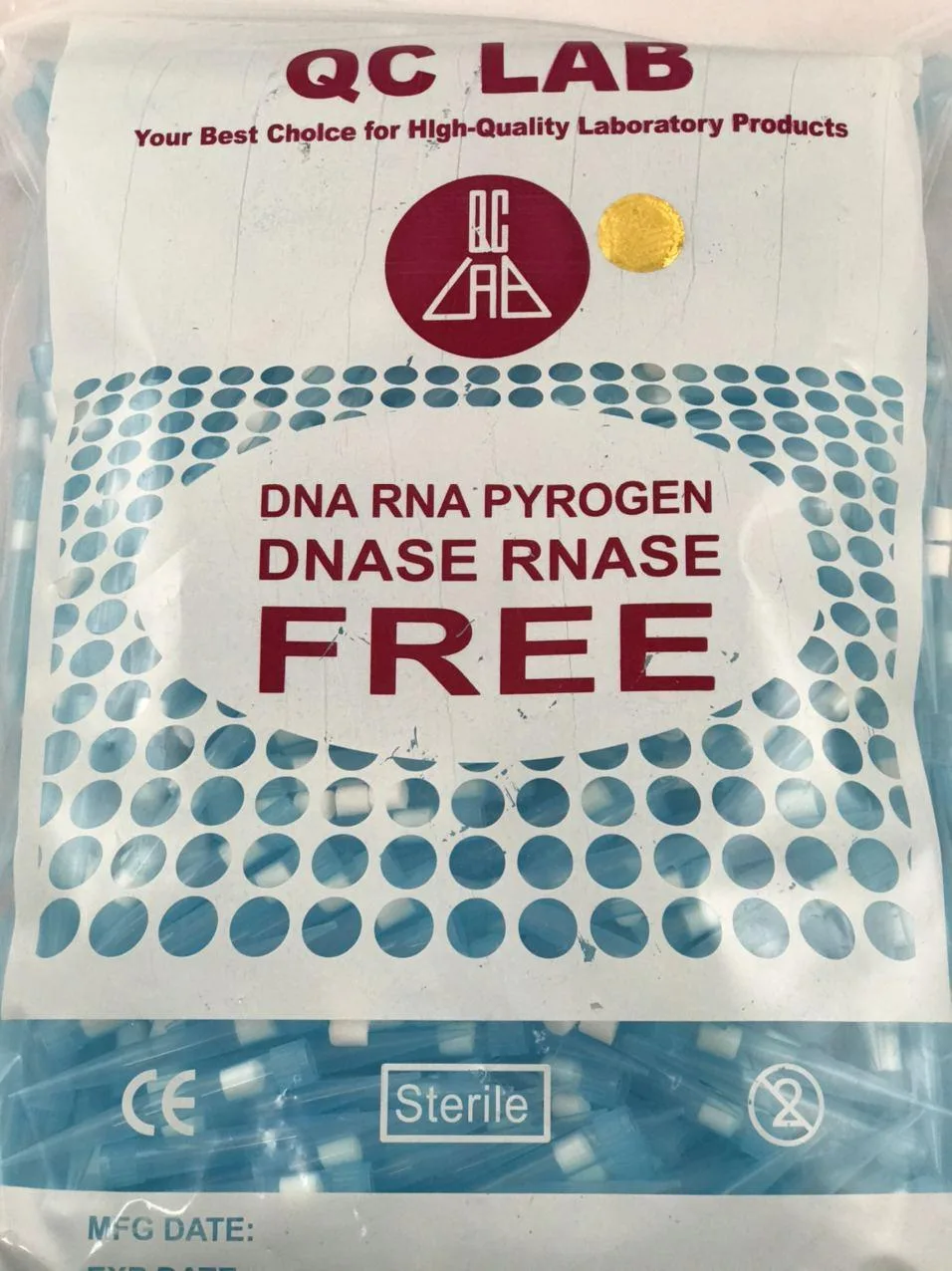 نوک سمپلر 1000 لاندا RNase DNase FREE فیلتردار برند QC