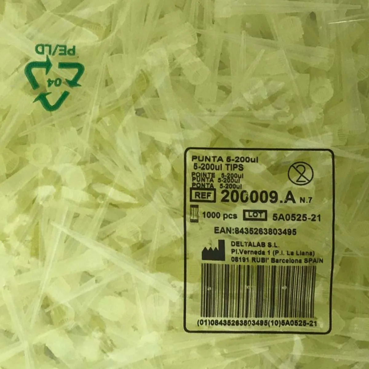 نوک سمپلر زرد 200 لاندا دلتالب 1000 عددی