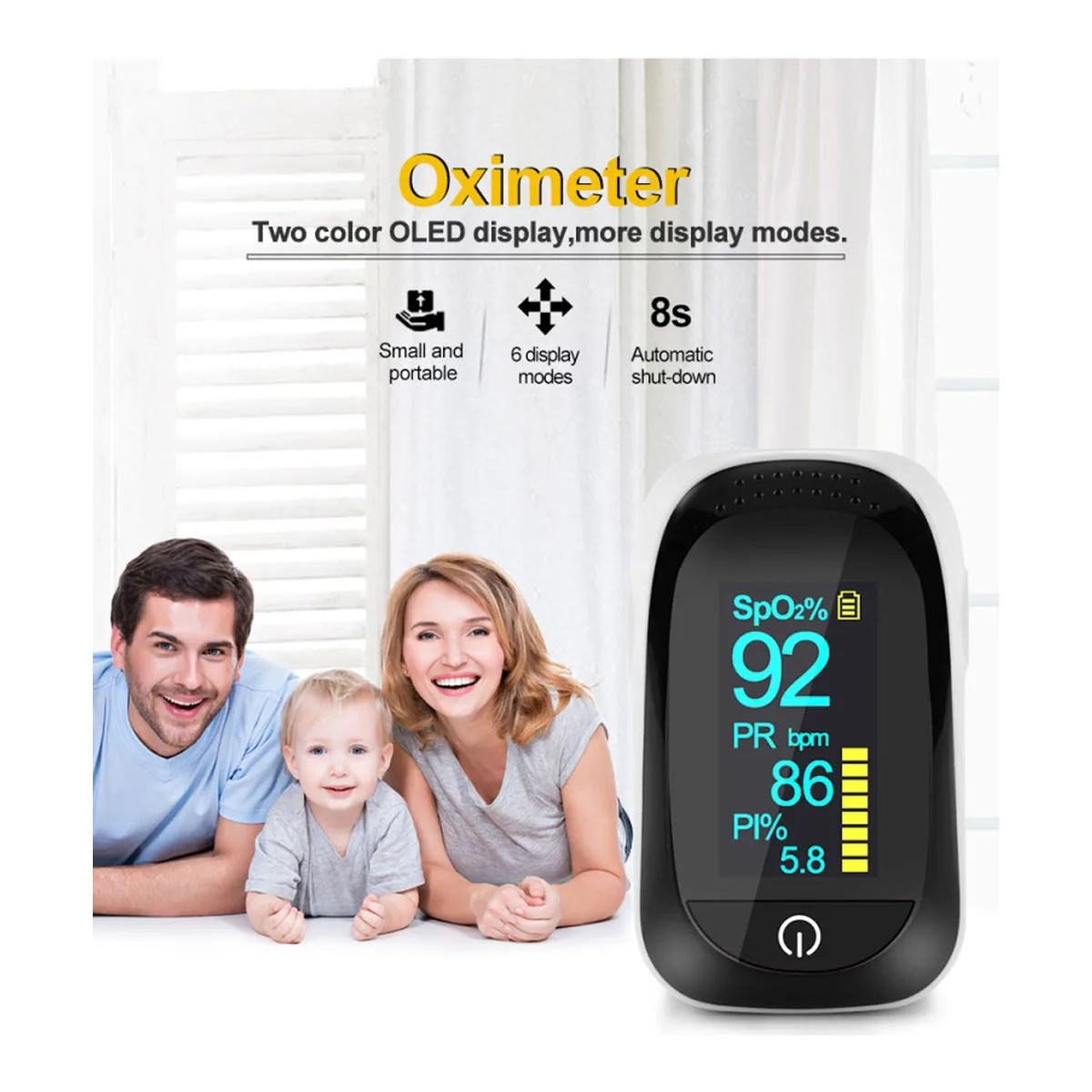 دستگاه پالس اکسی متر (اکسیژن سنج) مدل A2