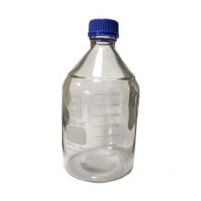 بطری شیشه ای درب آبی (درب پیچدار) شات مدل 2000 سی سی بوروسیلیکات