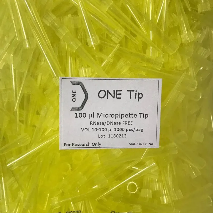 سرسمپلر RNase DNase Free  زرد 100 لاندا برند بیوویان مدل وان تیپ