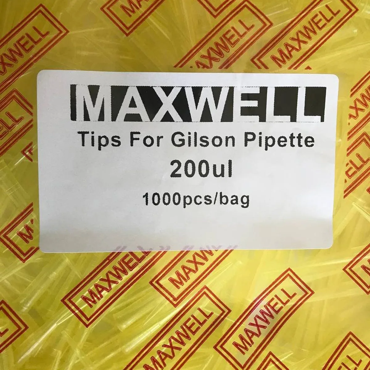 نوک سمپلر زرد 200 لاندا گیلسونی برند مکسول 1000 عددی