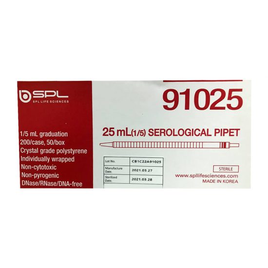 پیپت سرولوژی 25 میلی متر PCR استریل SPL
