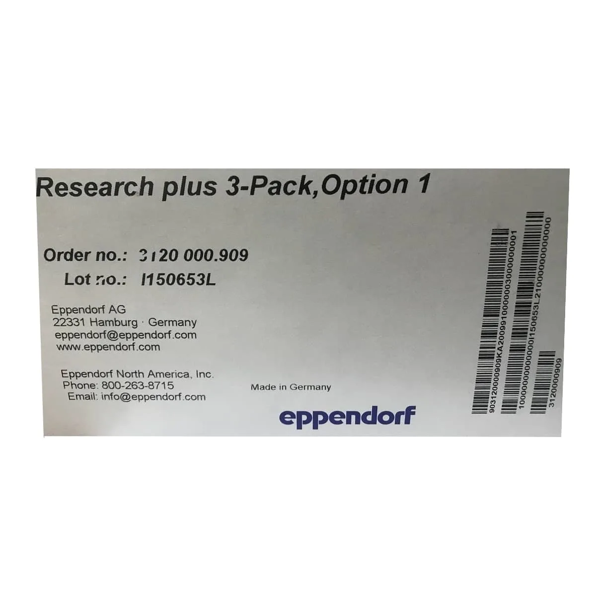 ست کامل سمپلر اپندورف ریسرچ پلاس پک 3 عددی 0.5-10 ، 10-100، 100-1000 میکرولیتر