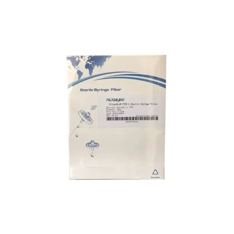 فیلتر سر سرنگی PTFE-L 0.22 استریل قطر 25mm  فیلتر بایو