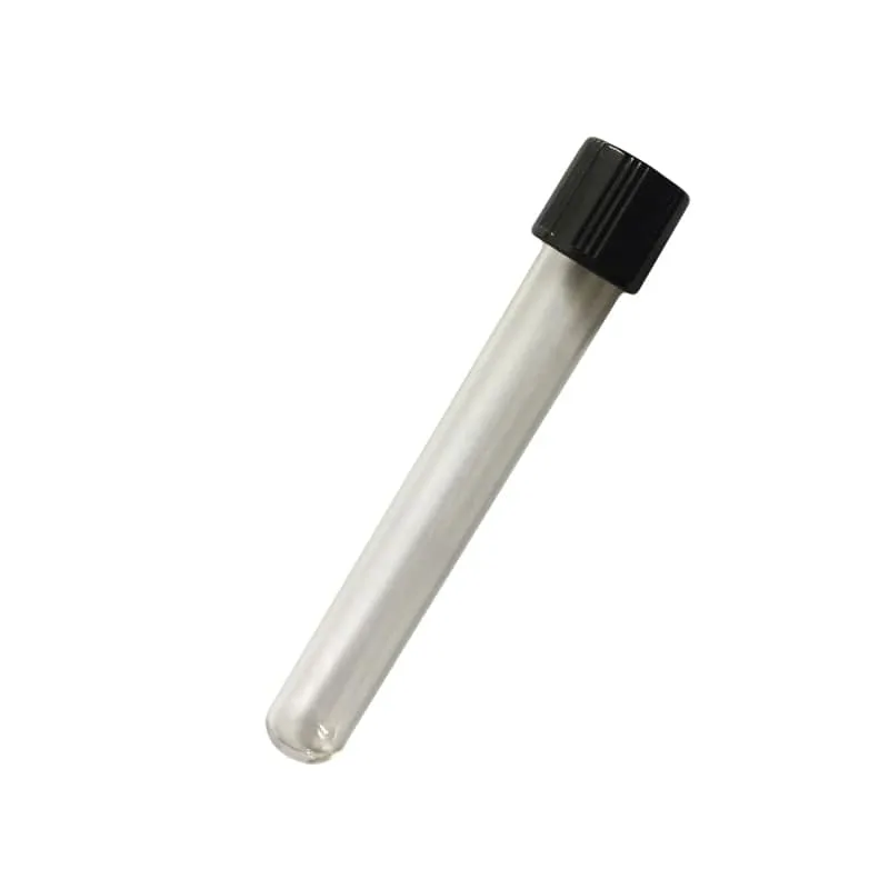 لوله آزمایش شیشه ای درب دار 100*16