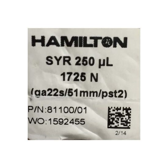 سرنگ هامیلتون 250 میکرولاندا GC برند HPLC