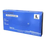 دستکش نیتریل بدون پودر مای گلاو آبی سایز L بسته 100 عددی