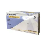 دستکش لاتکس کم پودر SPA سایز S بسته 100 عددی