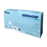 دستکش نیتریل بدون پودر درماگریپ سایز L بسته 100 عددی