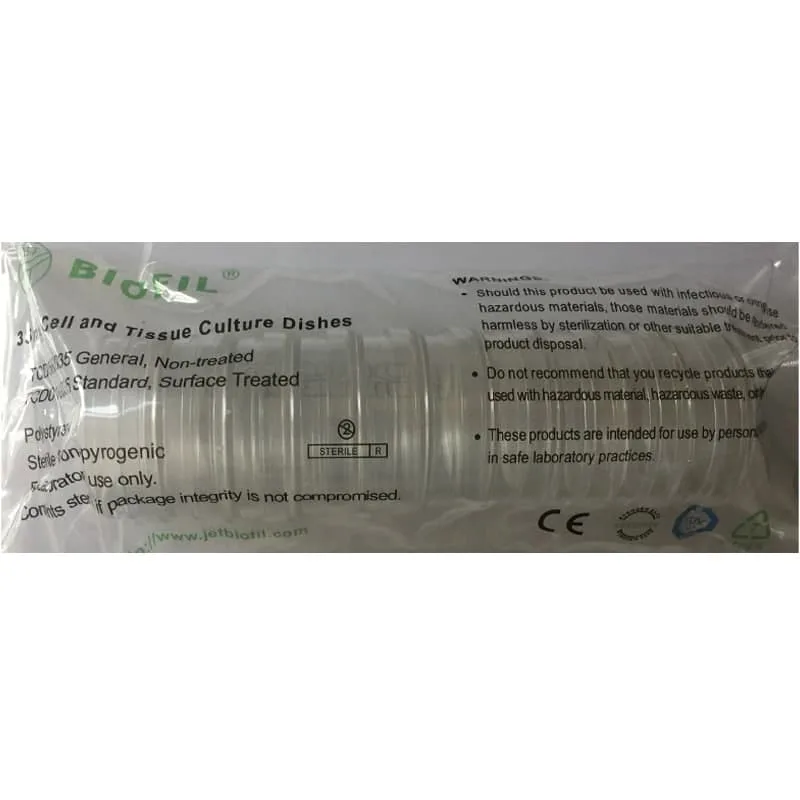 پتری دیش پلاستیکی قطر 35mm جت بایوفیل بسته 10 عددی