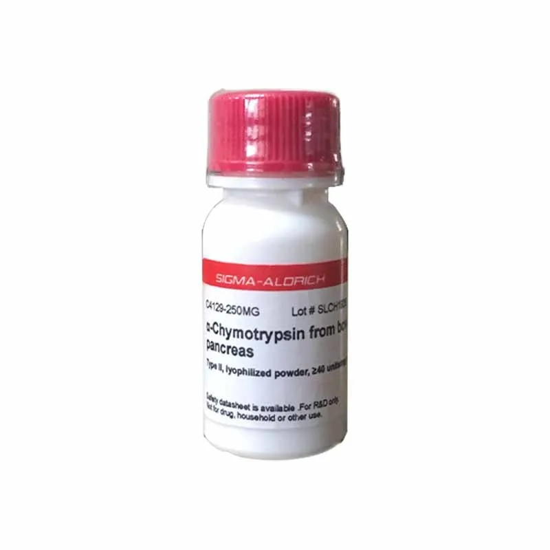 α-Chymotrypsin from bovine pancreas (1) آلفا کیموتریپسین فرم بوین پانکراس 250 میلی گرمی زیگما کد C4129