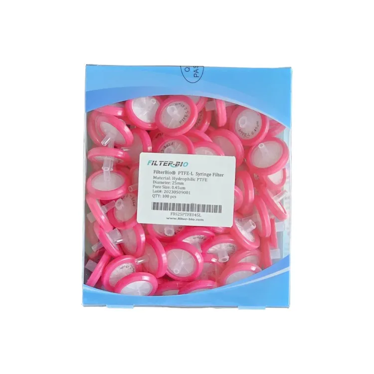 فیلتر سرسرنگی PTFE-L هیدروفیل 25mm , 0/45 فیلتر بایو