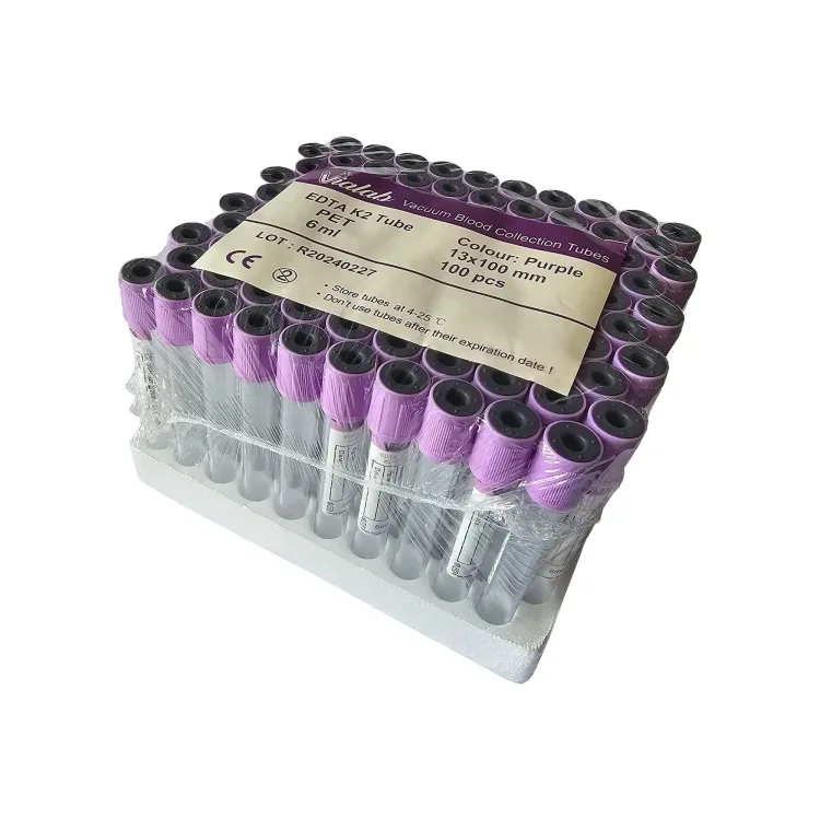 لوله آزمایش  EDTA CBC K2 وکیوم حجم 6CC ویالب