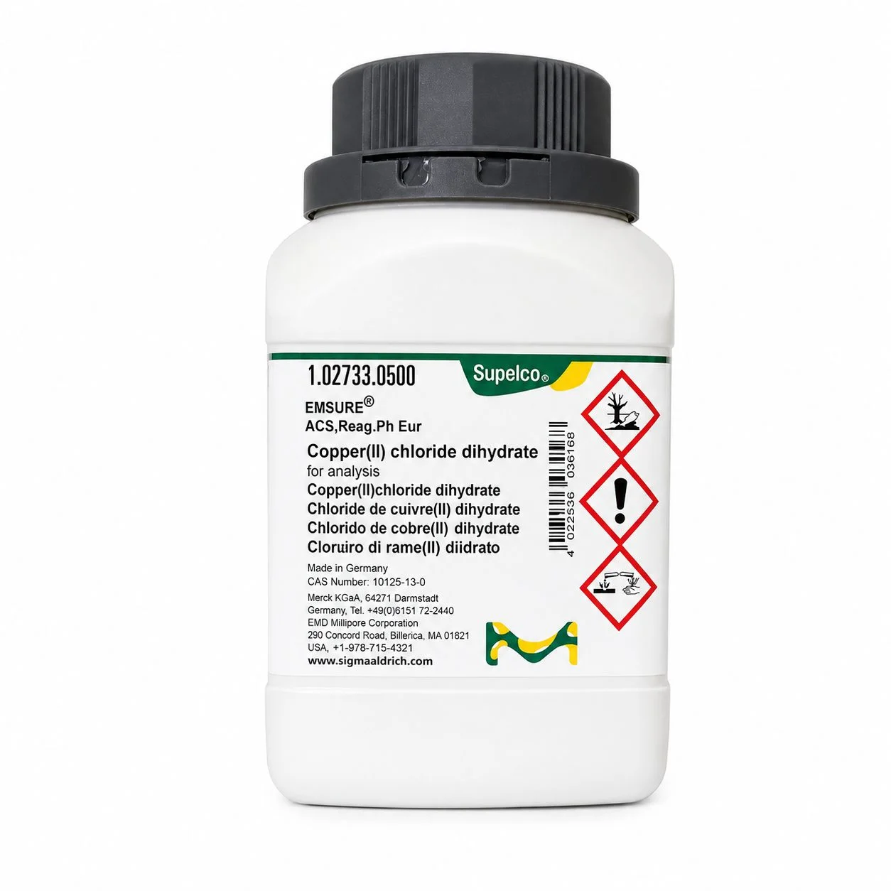 Copper(II) Chloride Dihydrate Merck EMSURE 500g Code 102733