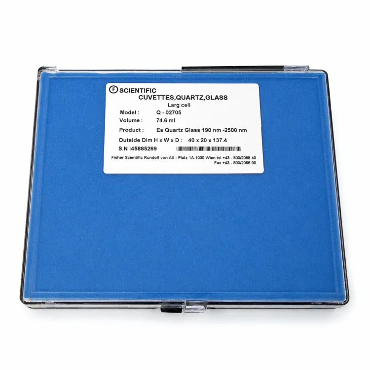 کووت کوارتز بزرگ Fisher Scientific مدل Q-02705 حجم 74.6 میلی لیتر