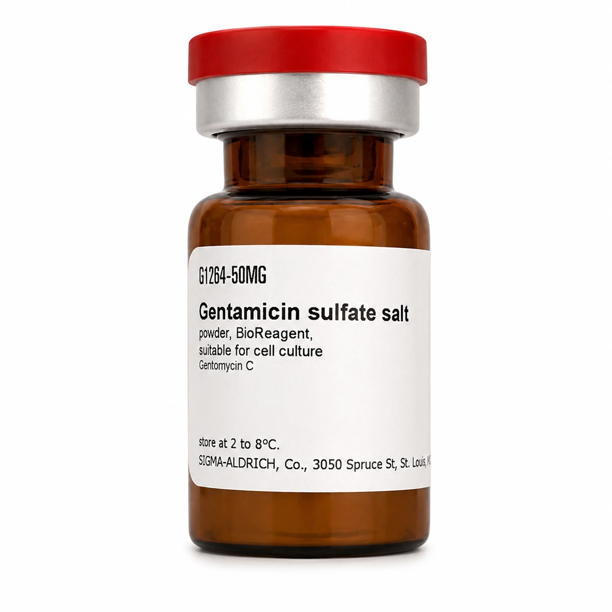Gentamicin Sulfate Salt 50 mg Sigma G1264 جنتامایسین سولفات سیگما آلدریچ 50 میلیگرم G1264