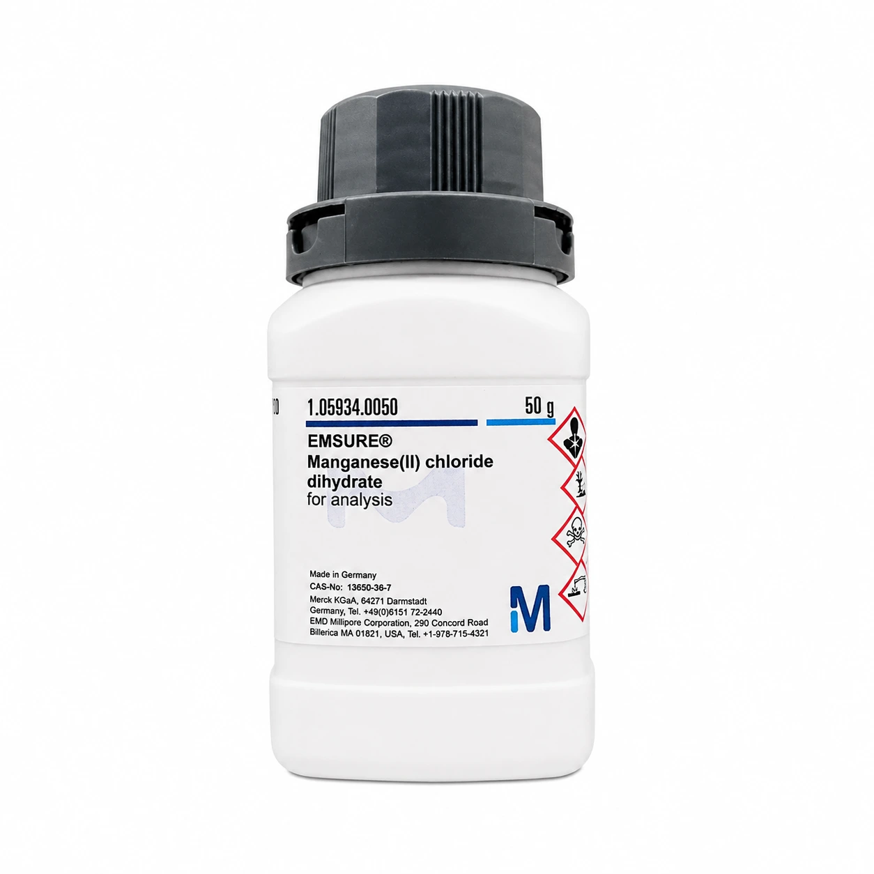 Manganese(II) Chloride Dihydrate for Analysis 50 g Merck کلرید منگنز (II) دی هیدرات 50 گرم مرک کد 105934